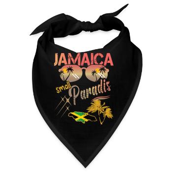 Jamaika Flagge und Karte Andenken Geschenk - Bandana - Schwarz - Vorne