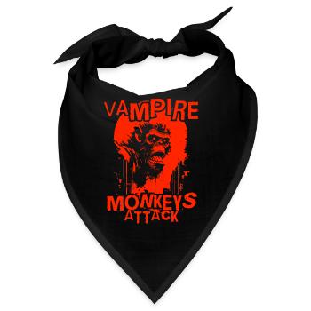 Vampir Affen Angriff - Bandana - Schwarz - Vorne