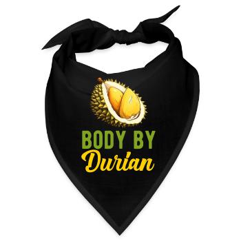 Durian Fruchtliebhaber Lustige Durio Zibethinus Männer - Bandana - Schwarz - Vorne