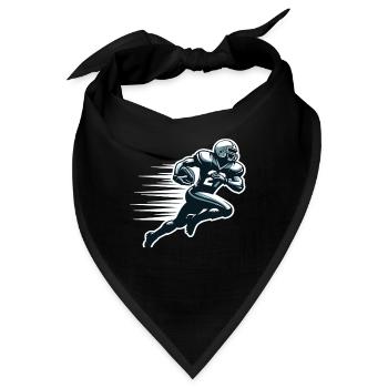 Footballspieler American Football Quarterback - Bandana - Schwarz - Vorne
