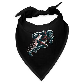 Footballspieler American Football Quarterback - Bandana - Schwarz - Vorne