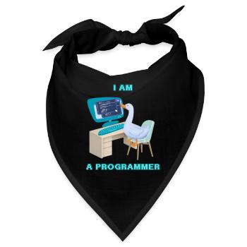 Eine Programmierer-Ente, ein lustiges Design für Programmierer - Bandana - Schwarz - Vorne