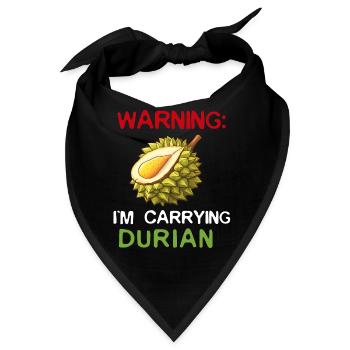 Durian Fruchtliebhaber Lustige Durio Zibethinus Männer - Bandana - Schwarz - Vorne