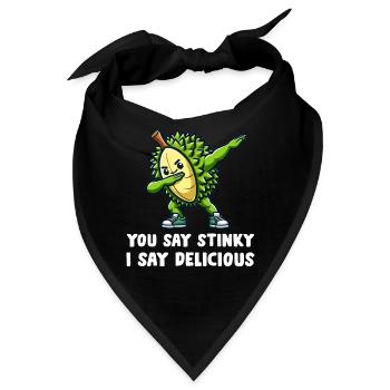 Durian Fruchtliebhaber Lustige Durio Zibethinus Männer - Bandana - Schwarz - Vorne