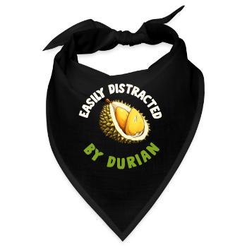 Durian Fruchtliebhaber Lustige Durio Zibethinus Männer - Bandana - Schwarz - Vorne