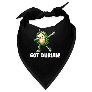 Durian Fruchtliebhaber Lustige Durio Zibethinus Männer - Bandana - Schwarz - Vorne