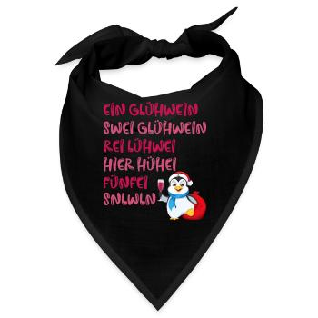 Weihnachtsmarkt Ein Glühwein Swei Glühwein - Bandana - Schwarz - Vorne
