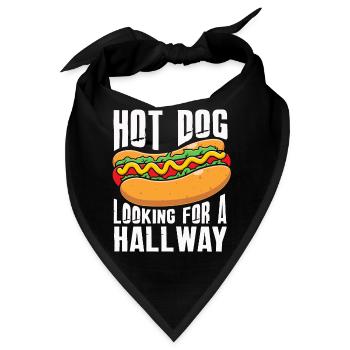 Hot Dog auf der Suche nach einem Flur - Bandana - Schwarz - Vorne
