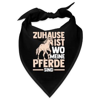 Pferd Reiten Bauernhof Bauer Pferdebesitzer Pferde - Bandana - Schwarz - Vorne