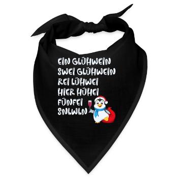 Weihnachtsmarkt Ein Glühwein Swei Glühwein - Bandana - Schwarz - Vorne