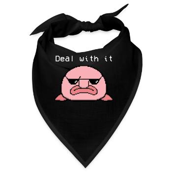 Blobfisch-Pixel - Bandana - Schwarz - Vorne