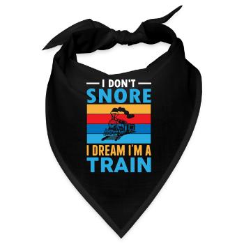 I don´t Snore i dream i am a Train - Bandana - Schwarz - Vorne