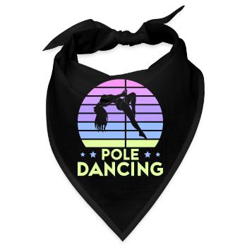 Pole Dance Tänzerin, Stangentanz, Pole Dancing - Bandana - Schwarz - Vorne