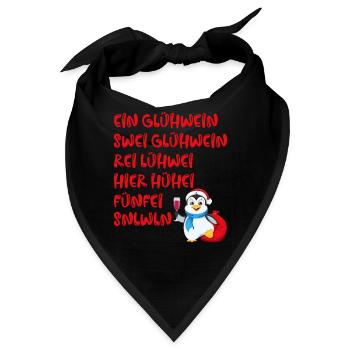 Weihnachtsmarkt Ein Glühwein Swei Glühwein - Bandana - Schwarz - Vorne