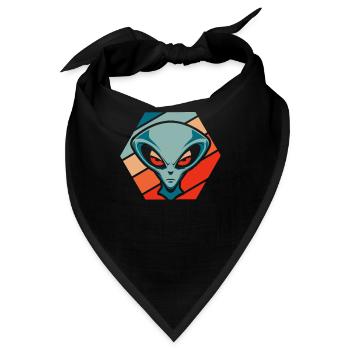 Alien Außerirdischer - Bandana - Schwarz - Vorne