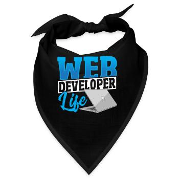 Web Developer Life Web Developer Programmer - Bandana - Schwarz - Vorne