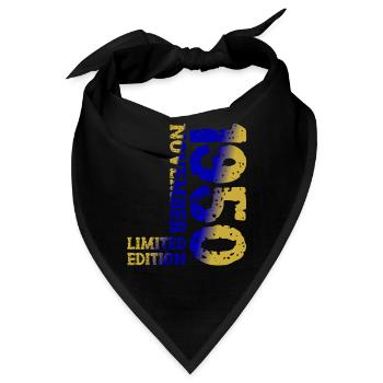 1950 November Limited Edition 73. Geburtstag Deko - Bandana - Schwarz - Vorne