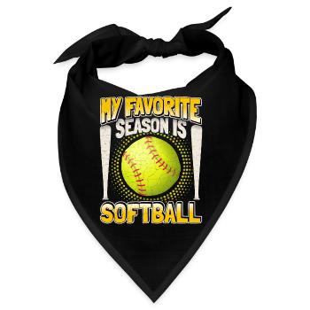 Softball Spieler, lustiger Sport Spruch - Bandana - Schwarz - Vorne