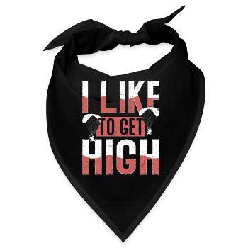 I Like To Get High Skydiver Parachute - Bandana - Schwarz - Vorne