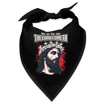 Christlicher Spruch Jesus Christus mit Dornenkrone - Bandana - Schwarz - Vorne