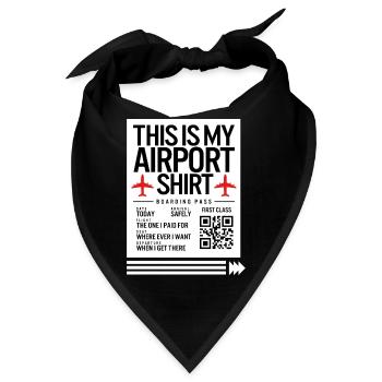 Urlaubshemd, das ist mein Flughafenhemd-Datum - Bandana - Schwarz - Vorne