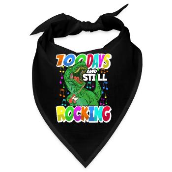 100. Schultag Dino Kostüm 100 Schultage - Bandana - Schwarz - Vorne