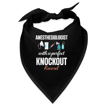 Anästhesist Mit Einem Perfekten Knockout-rekord - Bandana - Schwarz - Vorne