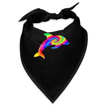 Dolphin Tie Dye - Bandana - Schwarz - Vorne