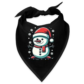 Schneemann Dabbing Schneemann Dab Schneemänner - Bandana - Schwarz - Vorne