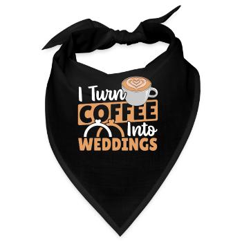 Hochzeitsplanung I Turn Coffee Into Weddings - Bandana - Schwarz - Vorne