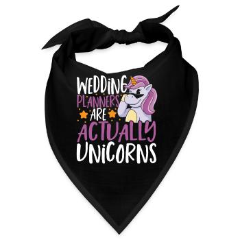Hochzeitsplaner sind eigentlich Einhörner - Bandana - Schwarz - Vorne