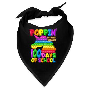 100. Schultag Einhornkostüm 100 Schultage - Bandana - Schwarz - Vorne