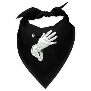 Berühr mich, weiße Handschuh - Bandana - Schwarz - Vorne