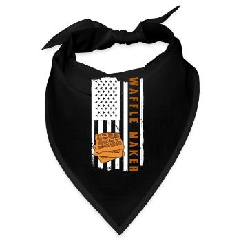 Waffel machen Waffeleisen - Bandana - Schwarz - Vorne