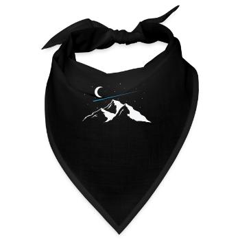 Sternschnuppen über Berge Himmel - Bandana - Schwarz - Vorne