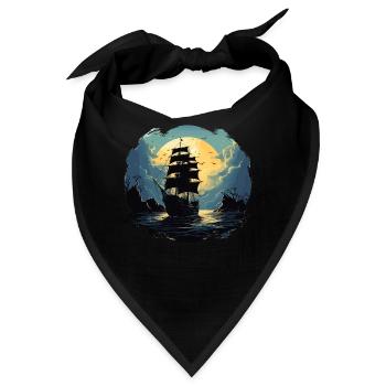 Sea Shanty Design Für Lieben Beim Singen Von - Bandana - Schwarz - Vorne
