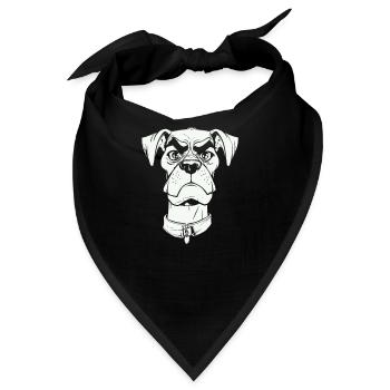 Hund Vierbeiner Lustig - Bandana - Schwarz - Vorne