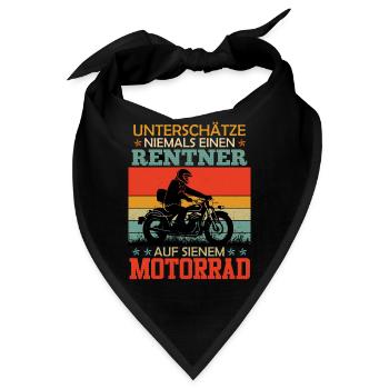 Unterschätze Niemals einen Rentner auf seinem - Bandana - Schwarz - Vorne