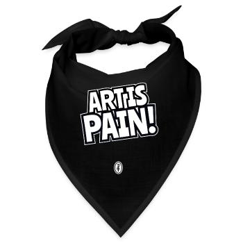 Kunst ist Schmerz - Bandana - Schwarz - Vorne
