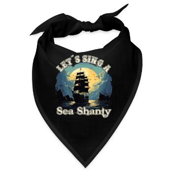 Song Sea Shanty Design Für Lieben Singen Boots - Bandana - Schwarz - Vorne