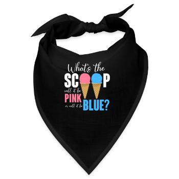 Eiscreme Eis Eiskrem Ice Cream Sommer Geschenk - Bandana - Schwarz - Vorne