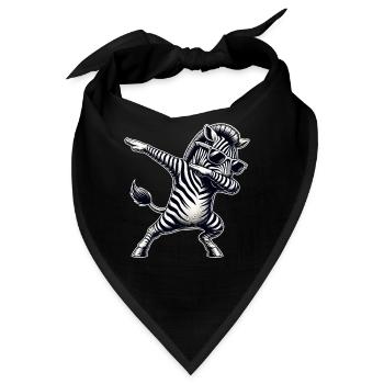 Cooles Zebra Dabbing Tanz Move Zebra - Bandana - Schwarz - Vorne