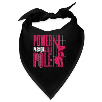 Pole Dancing Power Passion Pride Pole Gymnastics - Bandana - Schwarz - Vorne