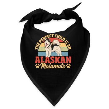 Schlittenhund Alaskan Malamute Fan Alaskan - Bandana - Schwarz - Vorne