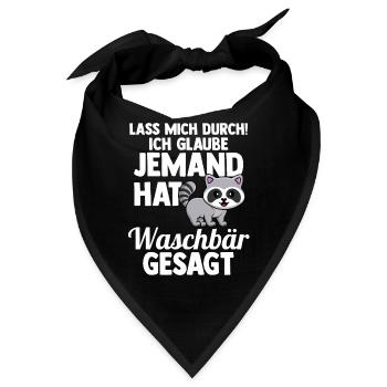 Waschbär - Bandana - Schwarz - Vorne