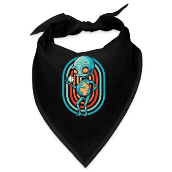 Alien Außerirdischer - Bandana - Schwarz - Vorne