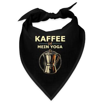 Kaffee Spruch - Bandana - Schwarz - Vorne