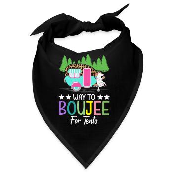 Boujee Camping Weiblicher Glamper - Bandana - Schwarz - Vorne