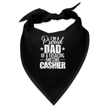 I'm a proud Dad of a freaking awesome Cashier - Bandana - Schwarz - Vorne