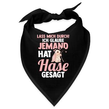 Kaninchen Hase - Bandana - Schwarz - Vorne